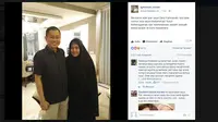 Jonan mem-posting foto saat bersama adik iparnya yang muslim. (Facebook.com)