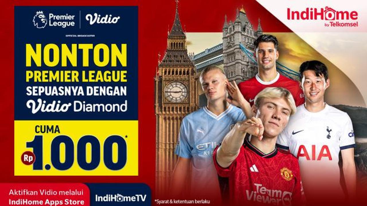 Kolaborasi Vidio dan Telkomsel Hadirkan Add-On Vidio Diamond, Bisa Nonton Beragam Hiburan Berkualitas dan Tayangan Olahraga Hanya dengan Rp1.000 di IndiHomeTV. Credit: Vidio