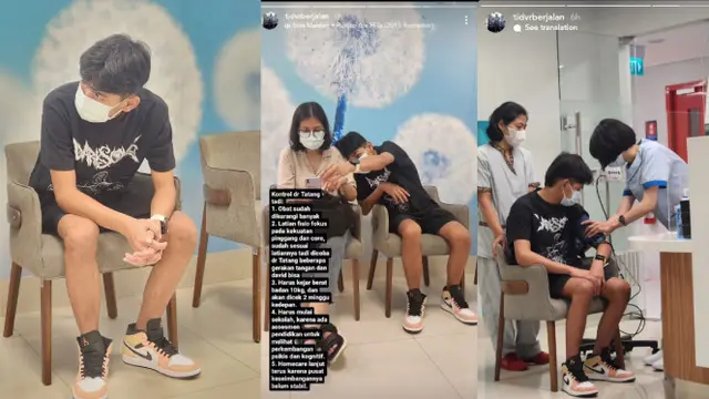 Potret David Ozora, Korban Penganiayaan Mario Dandy, Saat Melakukan Cek Rutin Kesehatannya Bersama Dokter Saraf Yeremia Tatang di Rumah Sakit Mayapada Kuningan, Jakarta Selatan pada Senin, 1 Mei 2023 (instagram.com/tidvrberjalan)