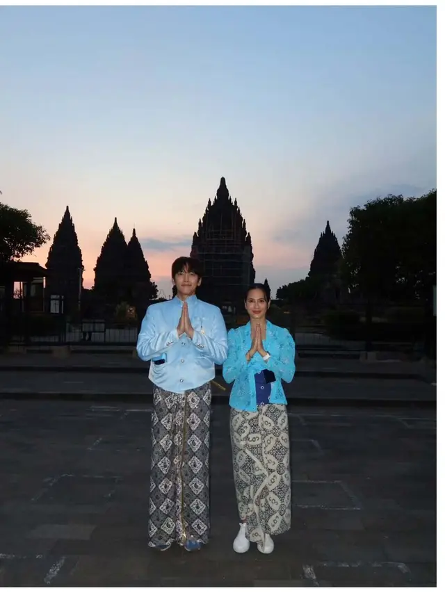 6 Potret Ji Chang Wook Pakai Beskap Jawa, Syuting Bareng Pevita Pearce di Prambanan