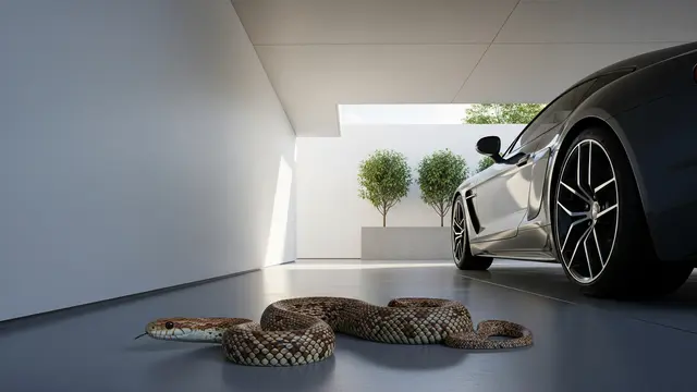 Ular di Garasi Mini atau Carport Sempit