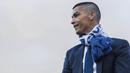 Striker Real Madrid, Cristiano Ronaldo, saat menghadiri perayaan gelar ke-12 Liga Champions di kota Madrid, Spanyol (04/06/2017). Cristiano Ronaldo merubah gaya rambutnya usai menjuarai Liga Champions. (EPA/Santi Donaire)