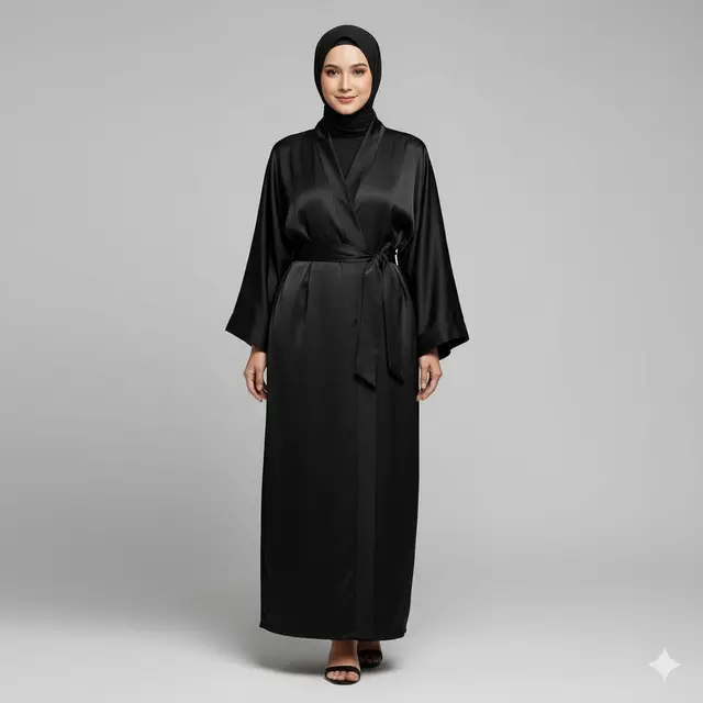 7 Model Gamis Abaya Hitam Polos, Inspirasi Tampilan Elegan dan Minimalis