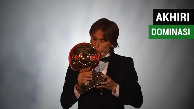 Berita video gelandang Real Madrid asal Kroasia, Luka Modric, meraih Ballon d'Or 2018 sekaligus mengakhiri dominasi Lionel Messi dan Cristiano Ronaldo dalam satu dekade terakhir.