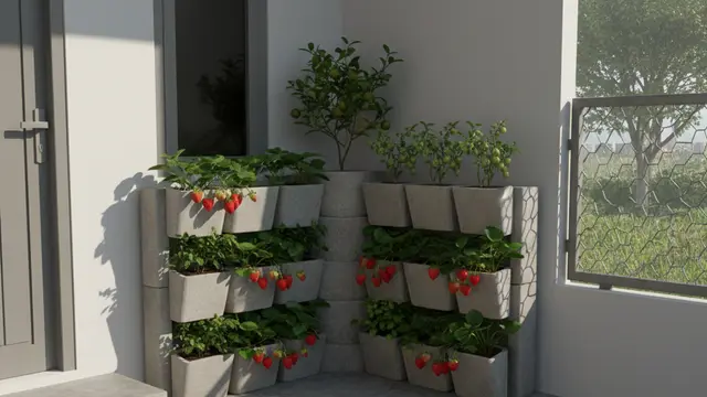 Ide Desain Kebun Buah Mini untuk Rumah Subsidi Type 27. AI