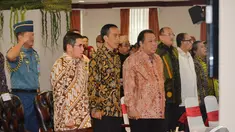 Presiden Jokowi saat menghadiri peresmian Pusat Sejarah Konstitusi di Gedung MK, Jakarta, Jumat (19/12/2014). (Liputan6.com/Faizal Fanani)