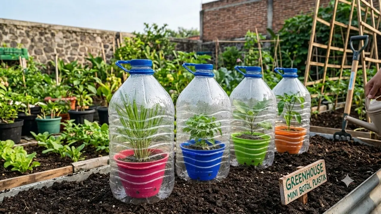 Cara Membuat Greenhouse Mini dari Botol Plastik/AI Generated