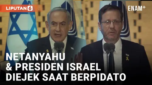 VIDEO: Netanyahu dan Presiden Isaac Herzog Diejek Warga Israel Saat Berpidato soal Konflik Gaza