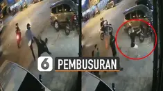 Aksi Pembusuran terekam kamera cctv terjadi di sebuah warung kopi.