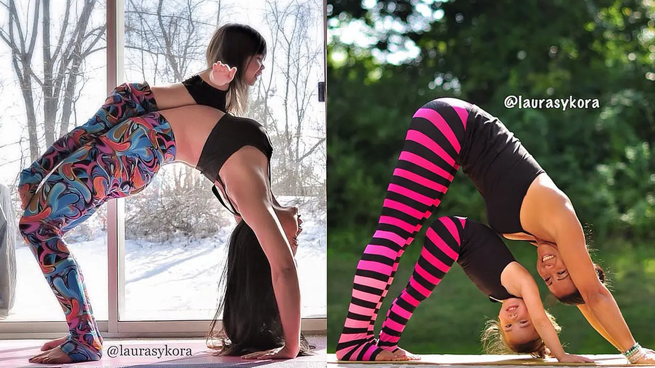 Kompaknya, Ibu dan Anak Ini Latihan Yoga