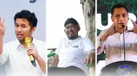 Emil Elestianto Dardak (kiri), Achmad Fauzi (tengah) dan Eri Cahyadi. (Istimewa)