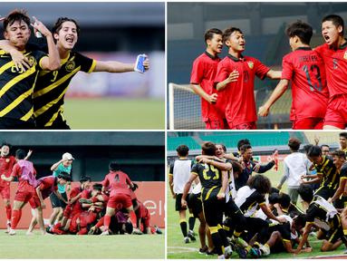 Timnas Laos U-19 dan Malaysia U-19 akan saling sikut untuk menjadi yang terbaik di Piala AFF U-19 2022. Berikut selebrasi emosional mereka usai dipastikan tampil di partai final.
