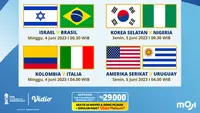 Jadwal Live Streaming Piala Dunia U-20 Argentina 2023 Babak Delapan Besar di Vidio. (Sumber : dok. vidio.com)
