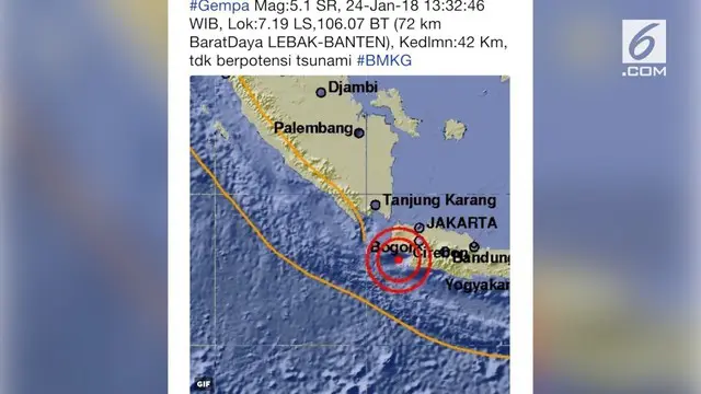 Gempa kembali terasa di Jakarta.