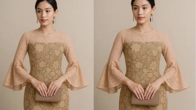 Model Batik Brokat Kombinasi berbagai Lengan yang Kini Tren di 2025