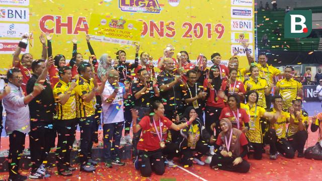 Jakarta Popsivo Polwan menjuarai Proliga 2019. (