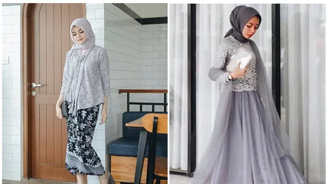 10 Kebaya Brokat Modern Hijab