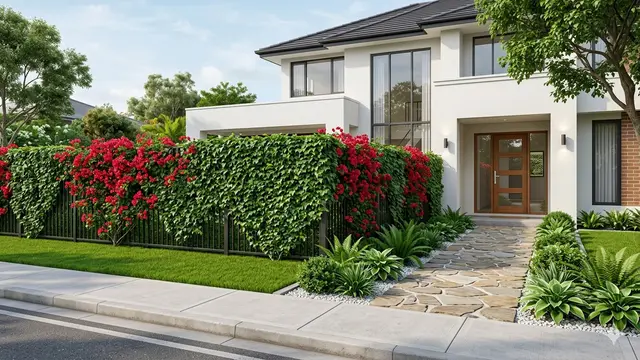 Ide Desain Halaman Rumah dengan Tanaman Rambat Biar Jadi Taman Tersembunyi. Gemini