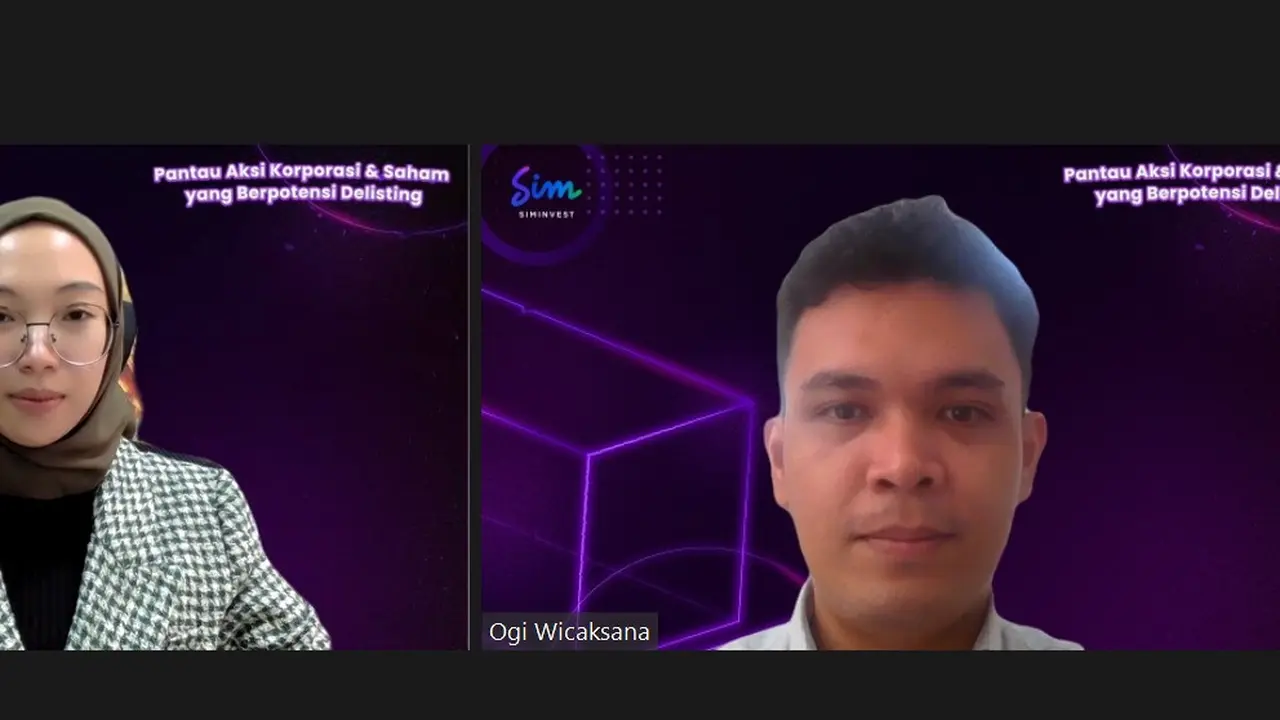 Webinar bertajuk ‘Pantau Aksi Korporasi dan Saham yang Berpotensi Delisting’ yang digelar oleh Sinarmas Sekuritas (SimInvest), 27 Mei 2024. (Foto: Istimewa)