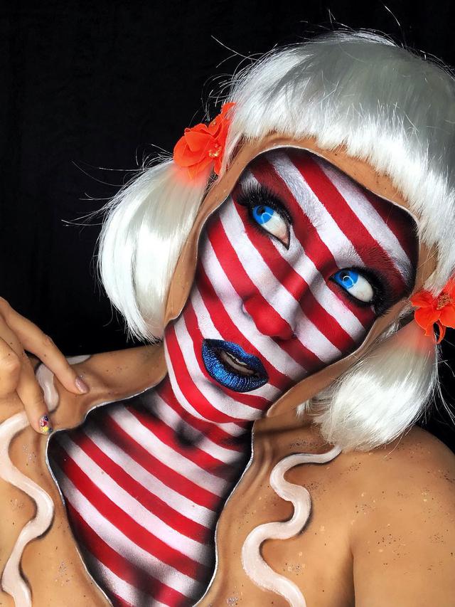 8 Potret Body Painting Wanita Ini Ciptakan Ilusi Optik Mengagumkan, Banjir Pujian