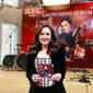 Andrea Lee  saat peluncuran album Cinta & Kenangan, di KFC Kemang, Jakarta Selatan, Rabu (23/11/2022).