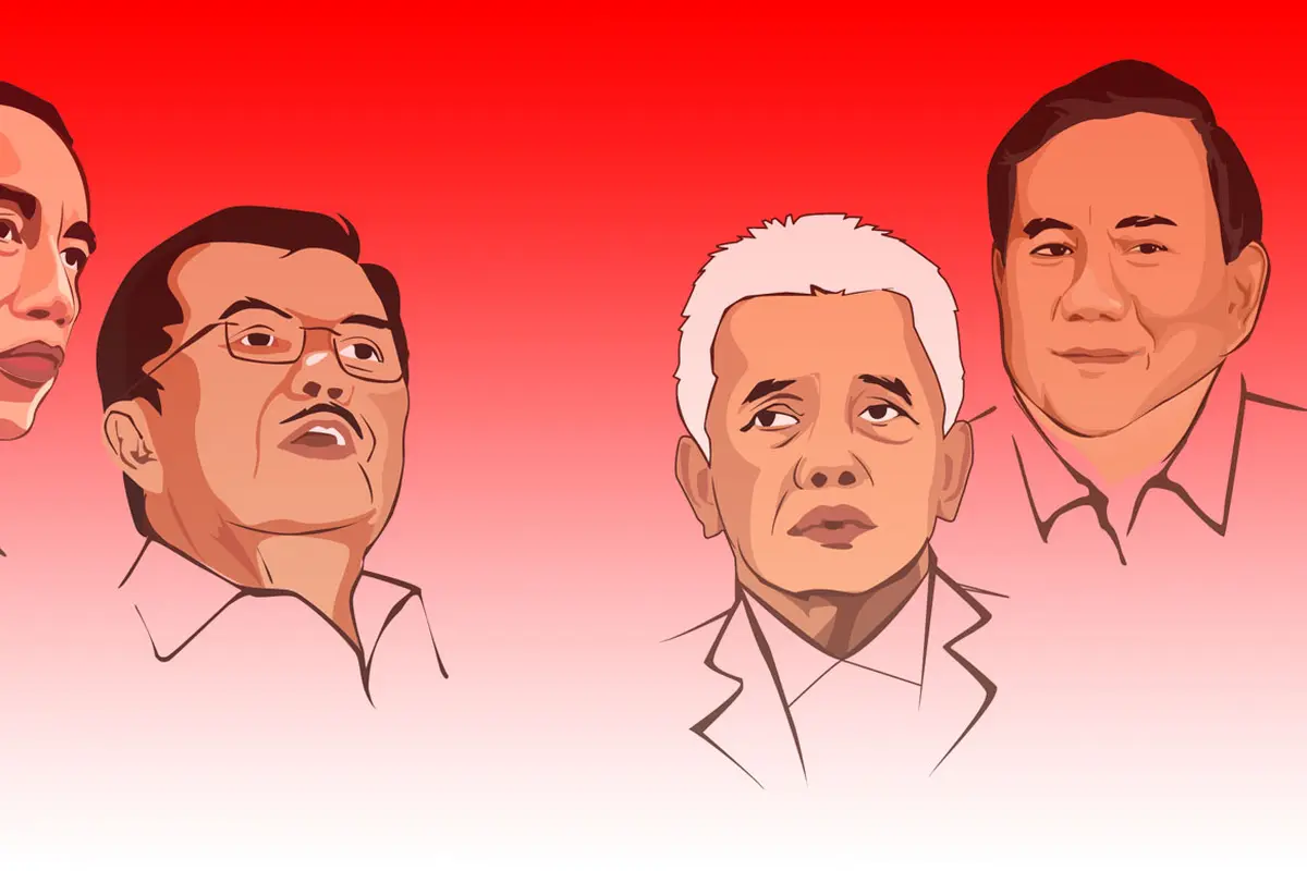 Ilustrasi Jokowi-JK dan Prabowo-Hatta