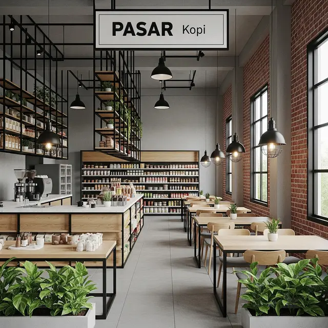 Model Warung Semi Kafe Minimalis