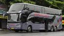 Laksana Legacy SR2 Double Decker menjadi satu-satunya varian bus tingkat dari Laksana. Bus double decker ini digunakan untuk memaksimalkan daya angkut penumpang. (Source: Instagram/@amarbayuu_)