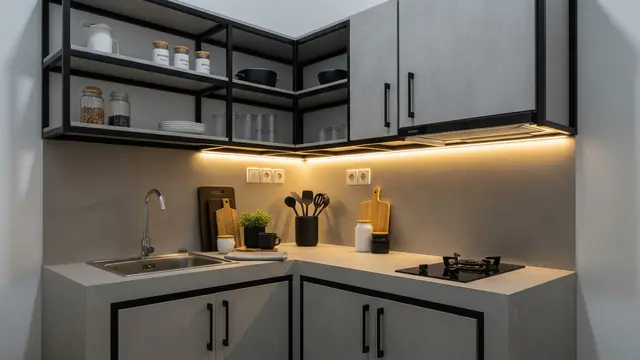Kitchen Set Minimalis Industrial Ringan