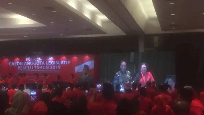 Presiden Jokowi menghadiri pembekalan bakal caleg PDIP di Hotel Mercure, Ancol, Jakarta Utara, Minggu (5/8/2018).