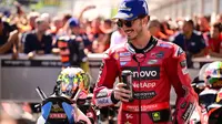 Pembalap Ducati Lenovo, Francesco Bagnaia sulit dihentikan pembalap manapun untuk saat ini di MotoGP 2023. Seperti di MotoGP Austria, dia melesat sendirian tak terhentikan oleh rival (AFP)