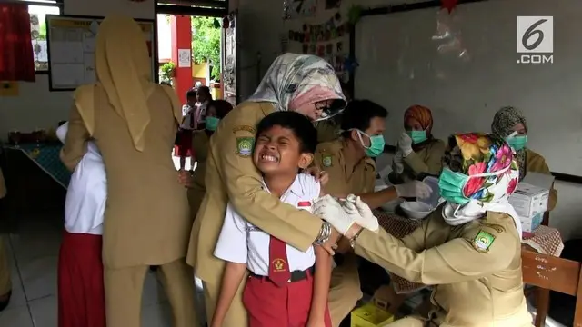 Sebanyak 618 ribu anak di Tangerang diberi imunisasi Difteri hari ini.