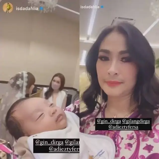 6 Momen Akikah Baby Gin, Putra Gilang Dirga dan Adiezty Fersa yang Dihadiri Selebriti