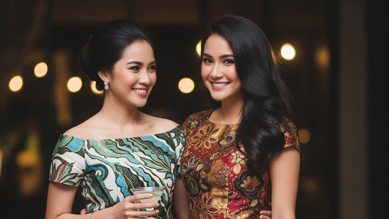 Model Dress Batik Satin Lengan Pendek Terbaru 2025