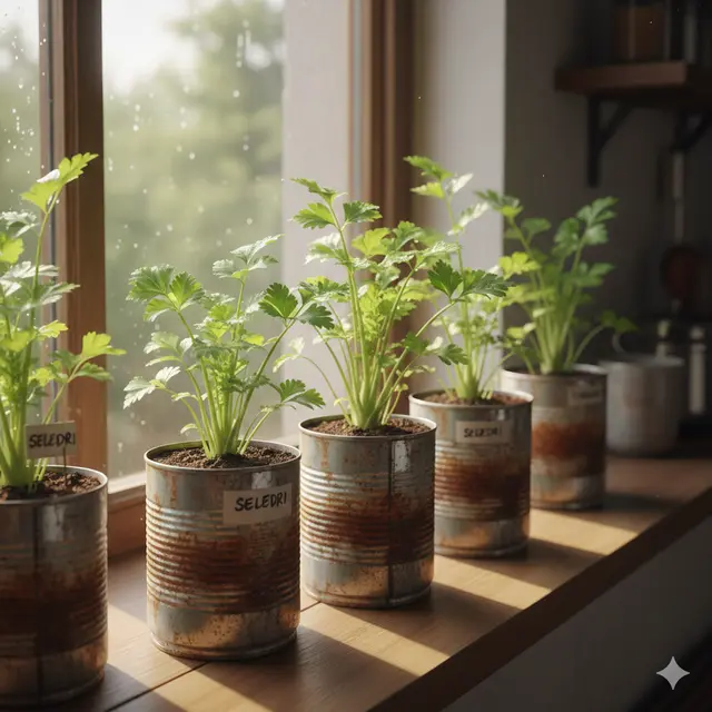Jenis Sayuran yang Bisa Ditanam di Kaleng Bekas (Foto: Gemini AI)