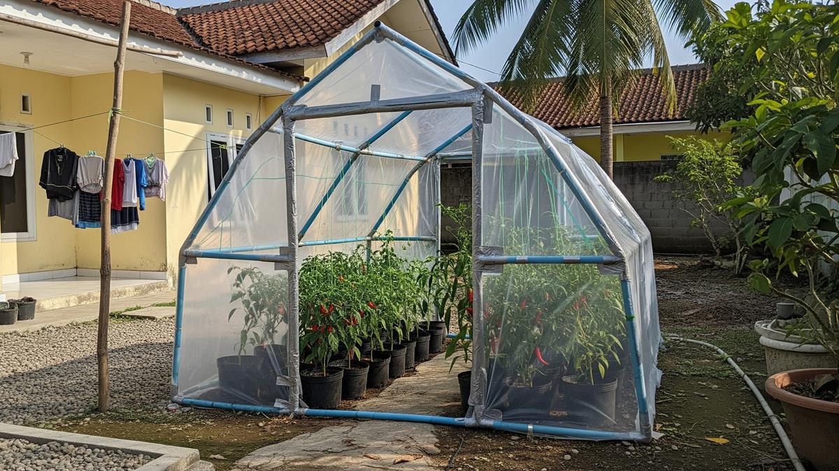 7 Ide Greenhouse Mini Hemat Biaya untuk Kebun Cabai Rumahan, Modal Barang Bekas