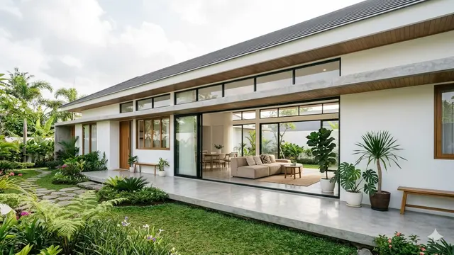 Inspirasi Desain Rumah 1 Lantai dengan Pencahayaan Alami Maksimal. Gemini