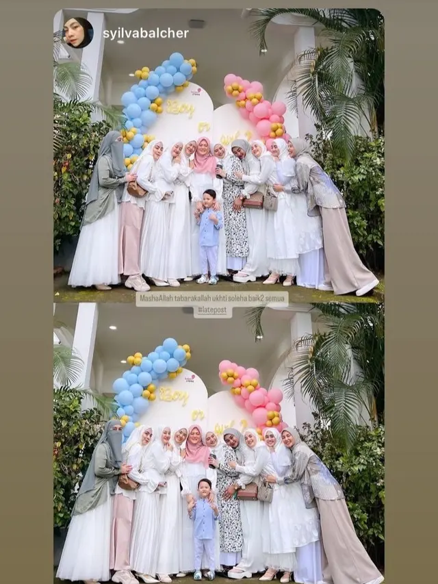 Alvin Faiz dan Henny Rahman Gelar Gender Reveal Party (Foto: Instagram sylviabalcher via hennyyrahman/alvin_411)