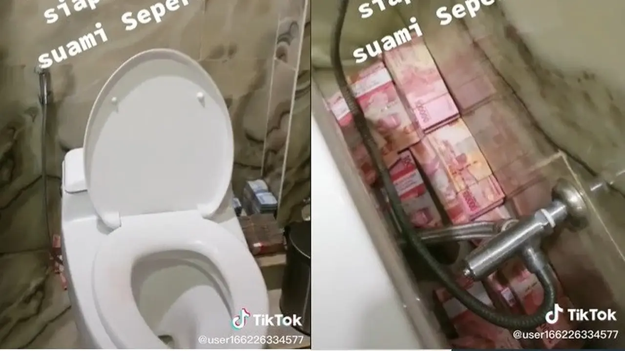 Viral video istri temukan uang di toilet