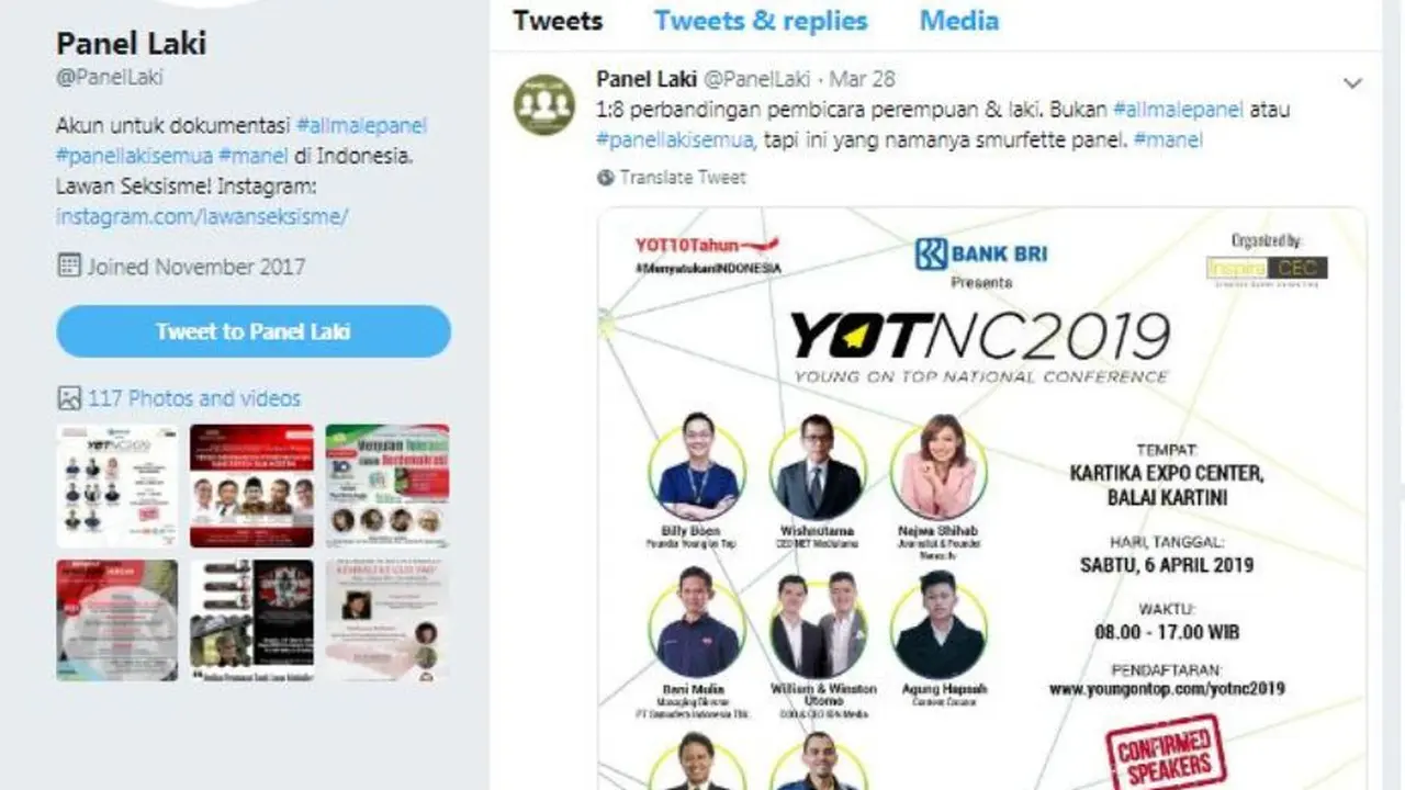 Panel Laki, Gerakan untuk Melawan Seksisme