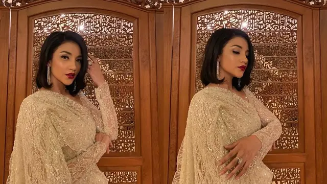 Kerap tampil dengan rambut panjang, Tsania Marwa kini tampil memesona dengan rambut pendek.