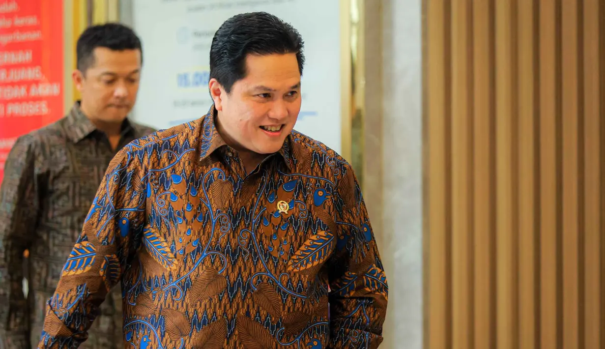 Menpora Erick Thohir juga menegaskan komitmennya untuk menciptakan ekosistem olahraga yang inklusif dan transparan. (Bola.com/Bagaskara Lazuardi)