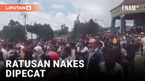 VIDEO: Demo Tuntut Perpanjangan Kontrak, Ratusan Nakes Non ASN Dipecat