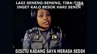 Meme Polwan `Disitu Kadang Saya Merasa Sedih` Jadi Guyonan