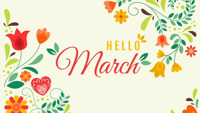 Ilustrasi bulan Maret