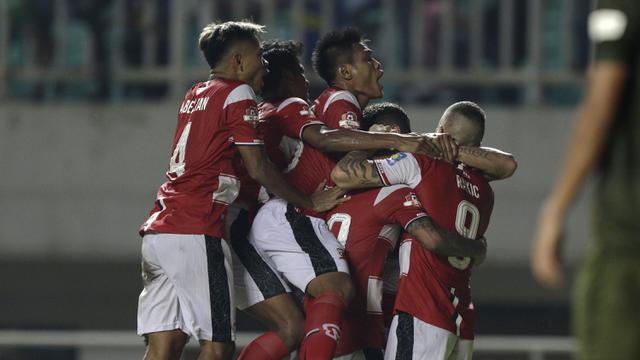 FOTO: Sempat Tertinggal, Madura United Bangkit Imbangi Tira Persikabo