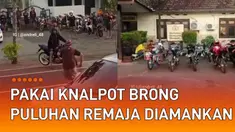Aksi puluhan remaja mengendarai motor dengan knalpot brong kena imbasnya