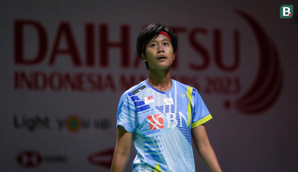 Dominasi An Se Young berlanjut pada game ketiga. Putri Kusuma Wardani pun akhirnya kembali menyerah dengan skor 10-21 dan dipastikan tersingkir di babak 16 besar. (Bola.com/Bagaskara Lazuardi)