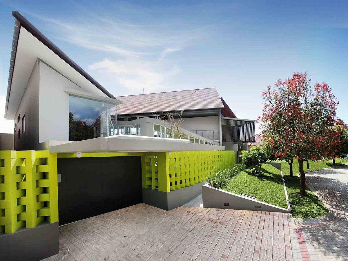 Inspirasi Desain Rumah Modern Bernuansa Oranye Dan Hijau Lifestyle Liputan6com