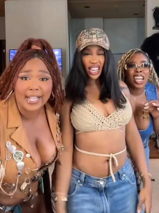 Lizzo, SZA, dan Chawtamarie (Instagram/@lizzobeeating)